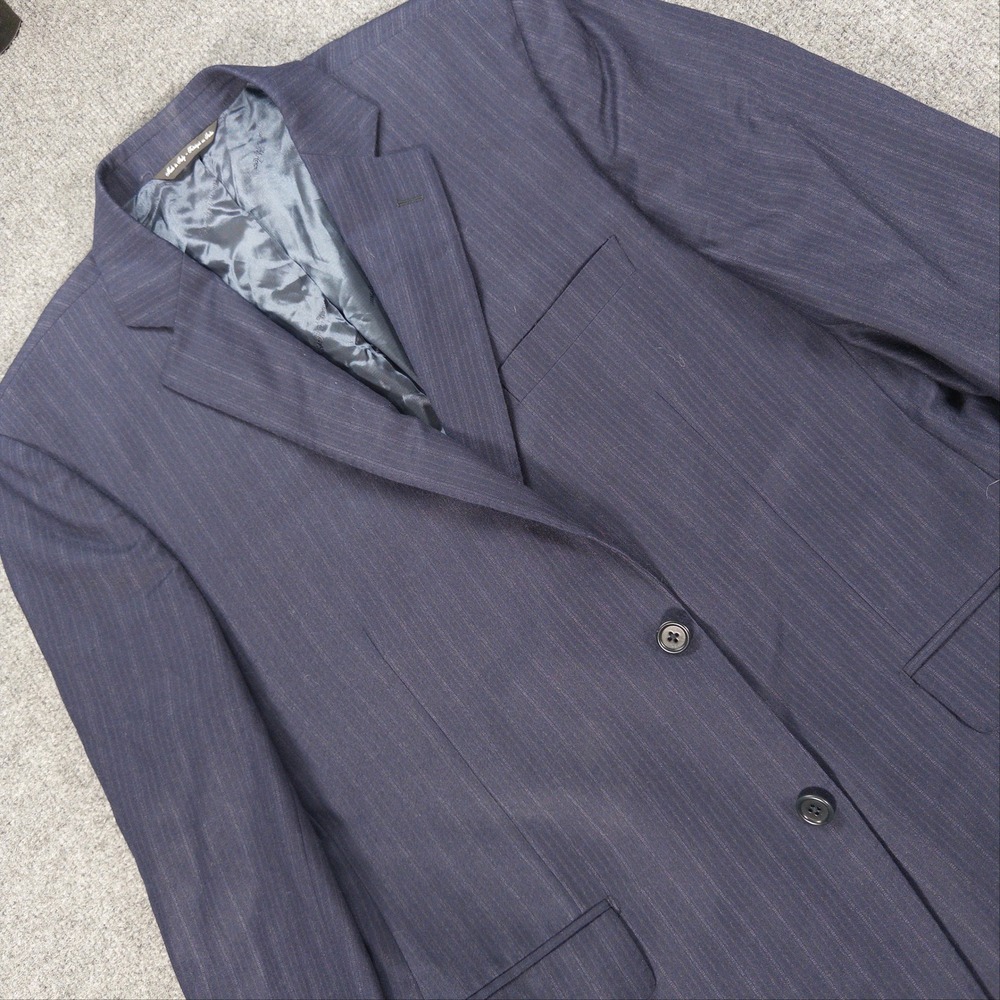 Saks Fifth Avenue Ermenegildo Zegna Heritage Navy Pinstripe Wool Blazer 42R